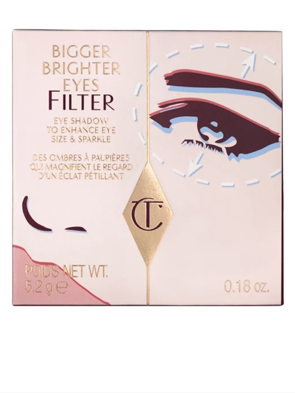Charlotte Tilbury Bigger Brighter Eyes Filter Eyeshadow Palette: Exaggereyes NIB